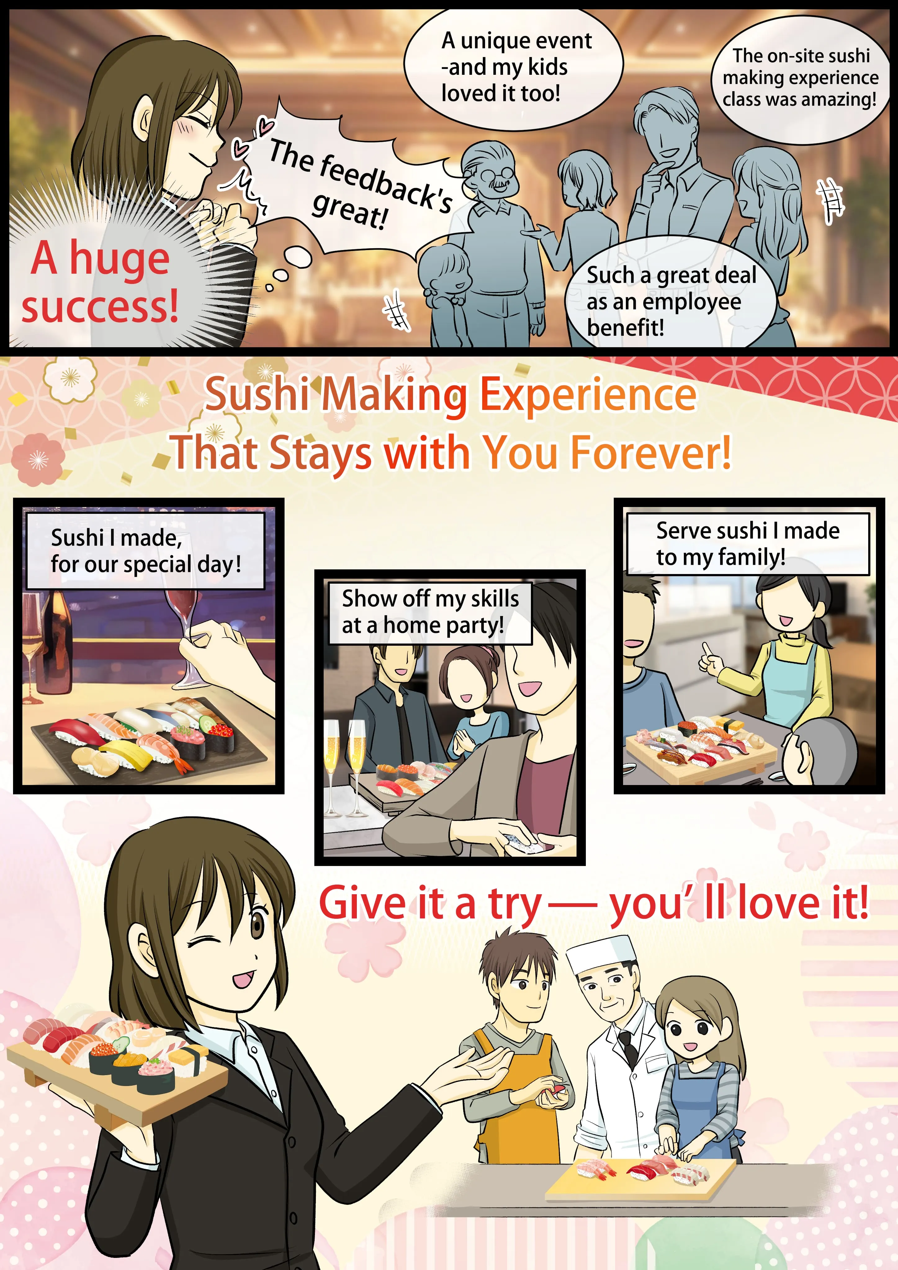 On-site sushi nigiri experience comic3