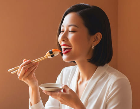 1人前の寿しを召し上がる